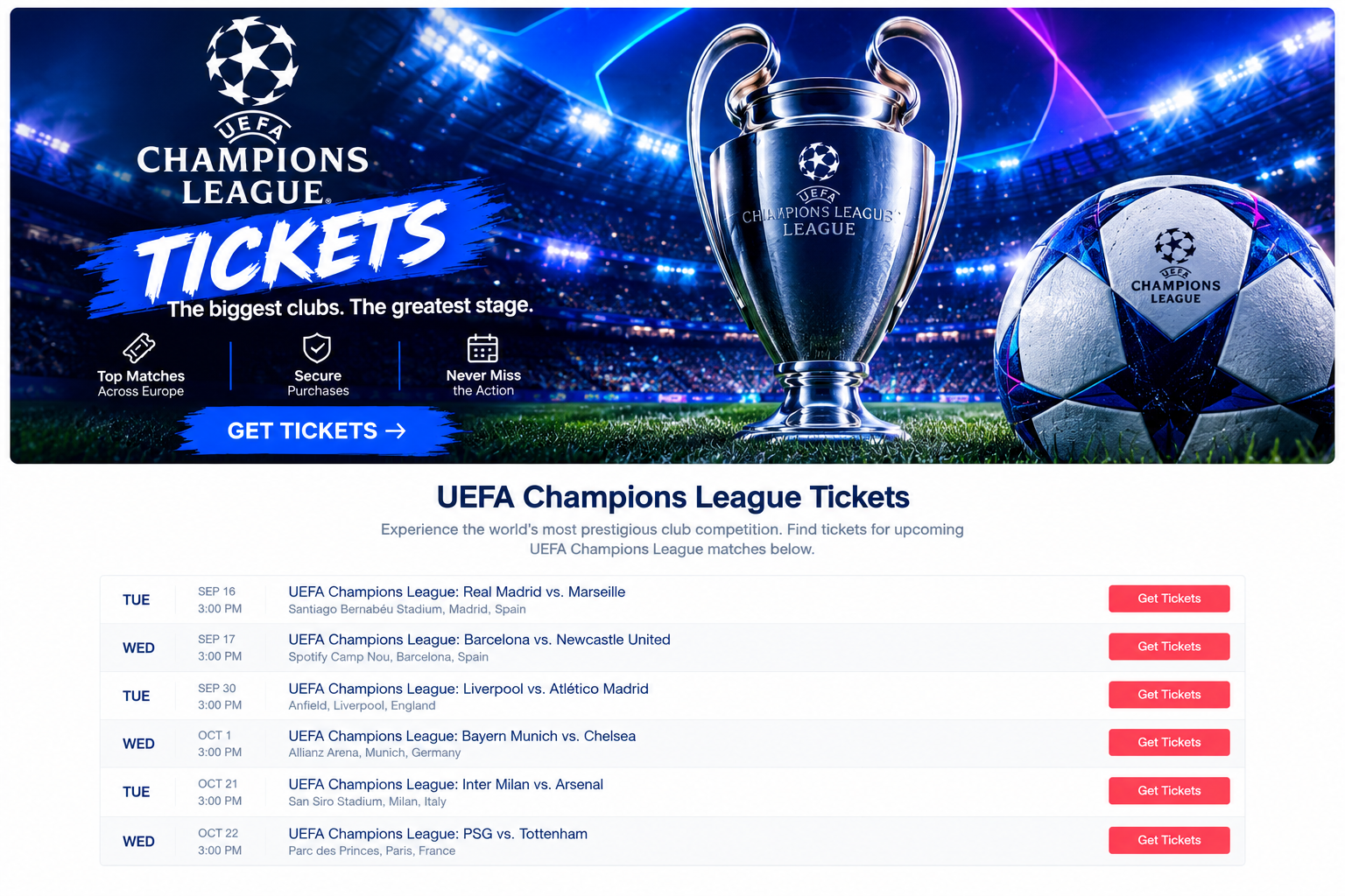 Champions League Tickets