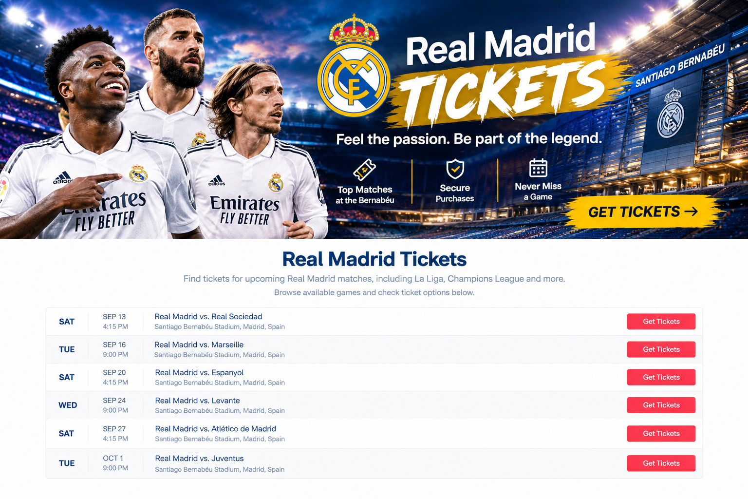 Real Madrid Tickets
